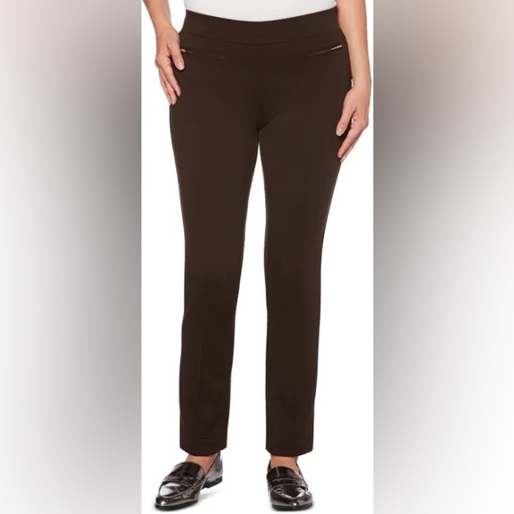 Rafaella Women's Ponte Comfort Slim Leg Pant